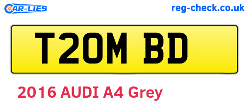 T20MBD are the vehicle registration plates.