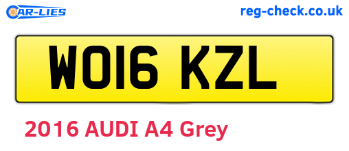 WO16KZL are the vehicle registration plates.