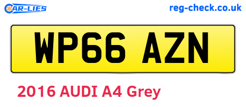 WP66AZN are the vehicle registration plates.