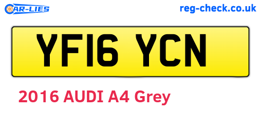 YF16YCN are the vehicle registration plates.