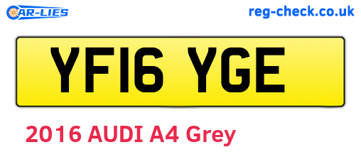 YF16YGE are the vehicle registration plates.