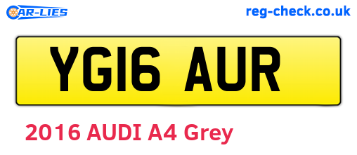 YG16AUR are the vehicle registration plates.
