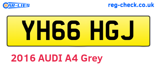 YH66HGJ are the vehicle registration plates.