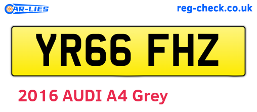 YR66FHZ are the vehicle registration plates.