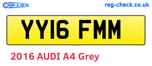 YY16FMM are the vehicle registration plates.