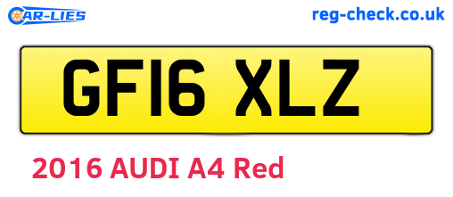 GF16XLZ are the vehicle registration plates.