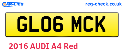 GL06MCK are the vehicle registration plates.