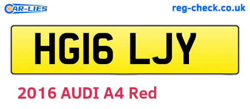 HG16LJY are the vehicle registration plates.