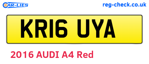 KR16UYA are the vehicle registration plates.