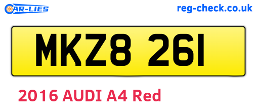 MKZ8261 are the vehicle registration plates.