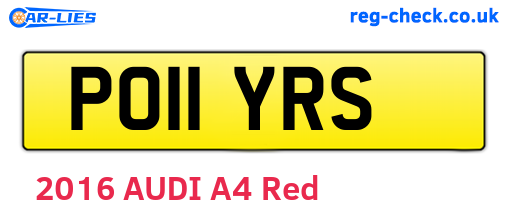 PO11YRS are the vehicle registration plates.