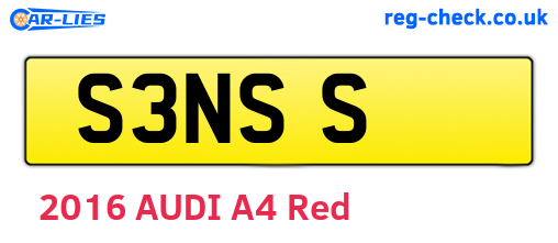 S3NSS are the vehicle registration plates.