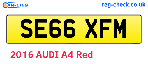 SE66XFM are the vehicle registration plates.