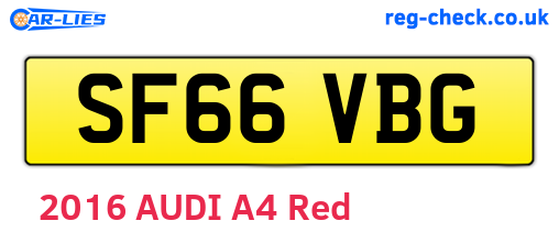 SF66VBG are the vehicle registration plates.