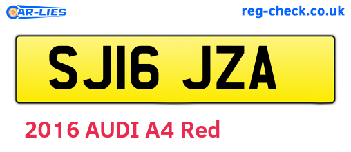 SJ16JZA are the vehicle registration plates.