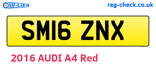 SM16ZNX are the vehicle registration plates.