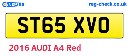 ST65XVO are the vehicle registration plates.