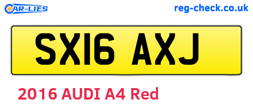 SX16AXJ are the vehicle registration plates.