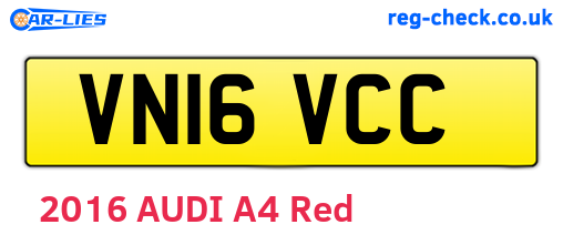 VN16VCC are the vehicle registration plates.