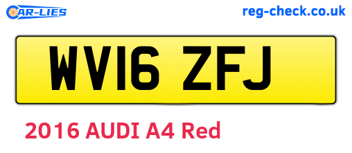 WV16ZFJ are the vehicle registration plates.
