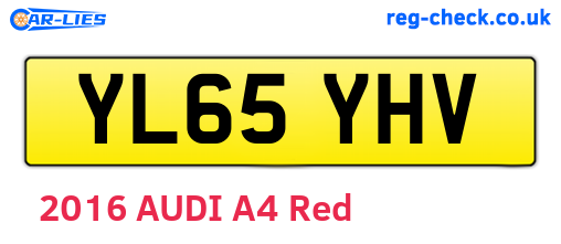YL65YHV are the vehicle registration plates.