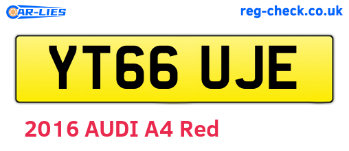 YT66UJE are the vehicle registration plates.