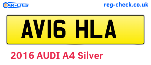 AV16HLA are the vehicle registration plates.