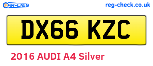 DX66KZC are the vehicle registration plates.
