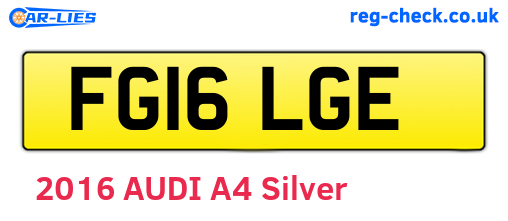 FG16LGE are the vehicle registration plates.