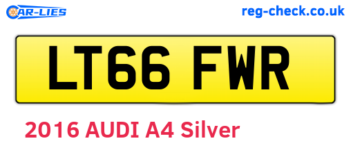 LT66FWR are the vehicle registration plates.