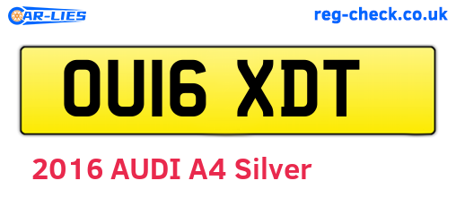 OU16XDT are the vehicle registration plates.