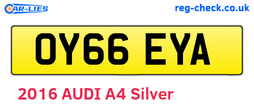 OY66EYA are the vehicle registration plates.