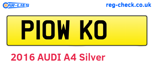 P10WKO are the vehicle registration plates.