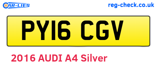 PY16CGV are the vehicle registration plates.