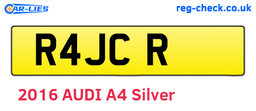R4JCR are the vehicle registration plates.