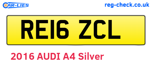 RE16ZCL are the vehicle registration plates.
