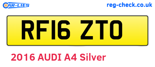 RF16ZTO are the vehicle registration plates.