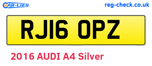 RJ16OPZ are the vehicle registration plates.