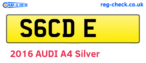 S6CDE are the vehicle registration plates.