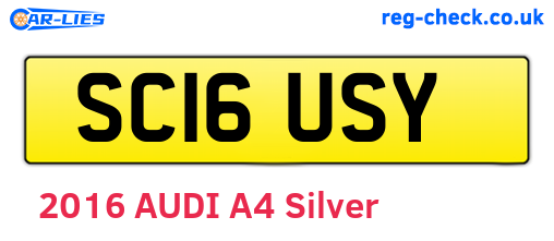 SC16USY are the vehicle registration plates.