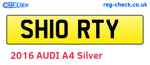 SH10RTY are the vehicle registration plates.