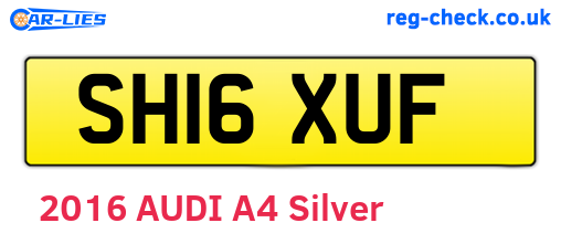 SH16XUF are the vehicle registration plates.