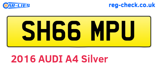 SH66MPU are the vehicle registration plates.