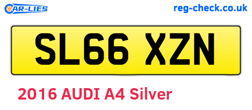 SL66XZN are the vehicle registration plates.