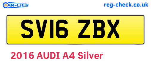 SV16ZBX are the vehicle registration plates.