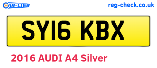 SY16KBX are the vehicle registration plates.