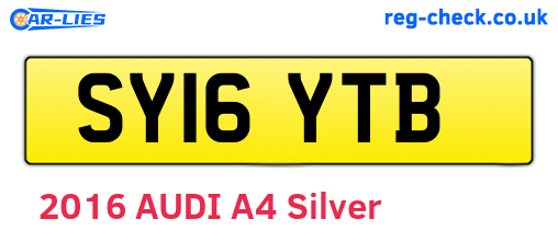 SY16YTB are the vehicle registration plates.