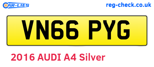 VN66PYG are the vehicle registration plates.