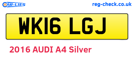 WK16LGJ are the vehicle registration plates.