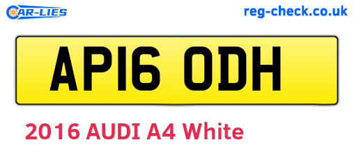AP16ODH are the vehicle registration plates.